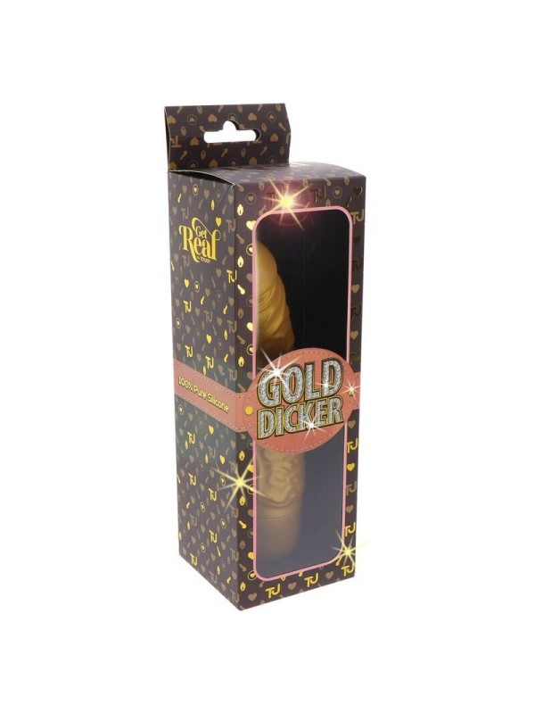 GET REAL - GOLD DICKER STIM VIBRADOR DORADO