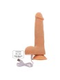GET REAL - DILDO VIBRADOR CON BOLAS GIRATORIAS NATURAL