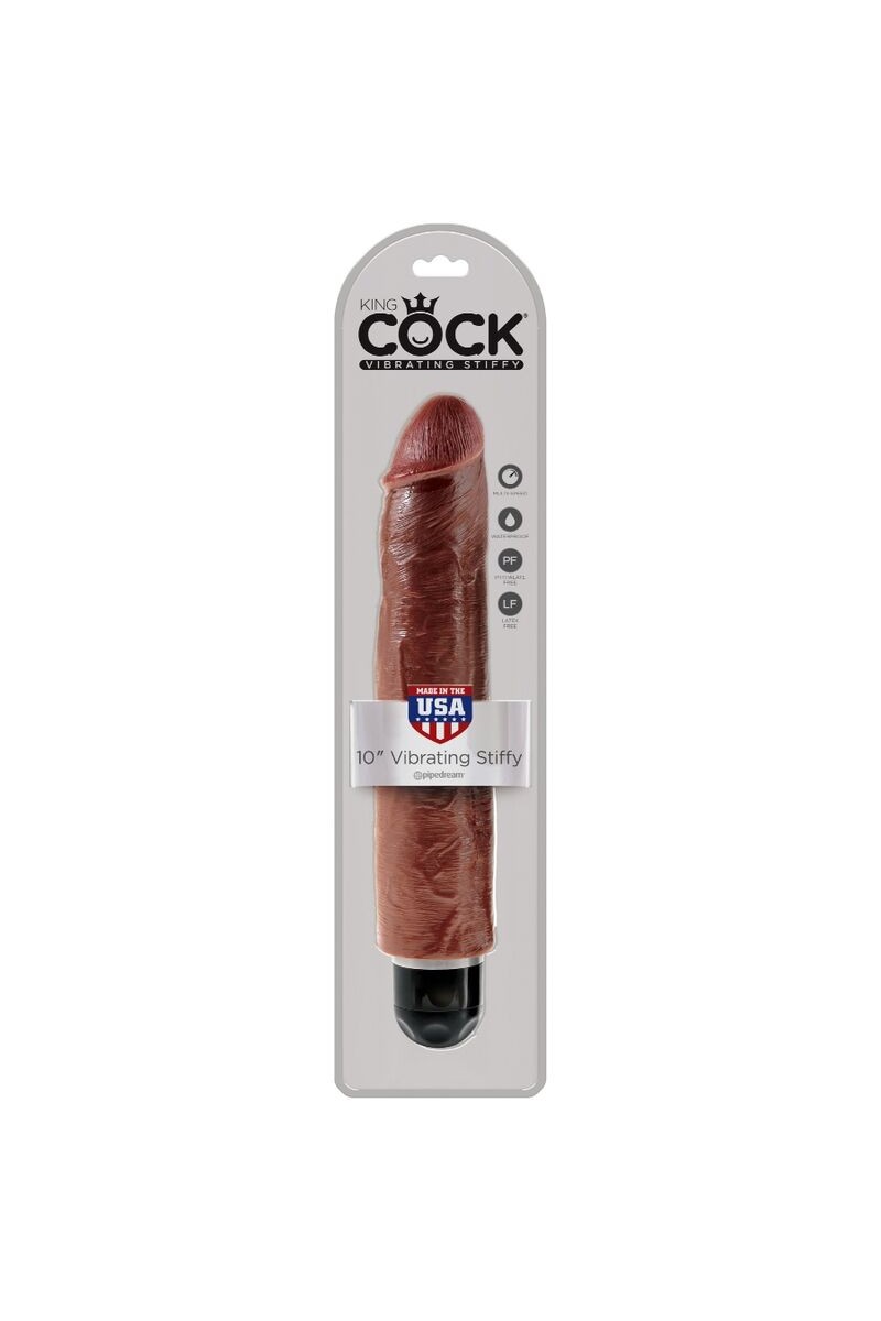KING COCK - PENE REALISTICO VIBRADOR 25.6 CM MARRON
