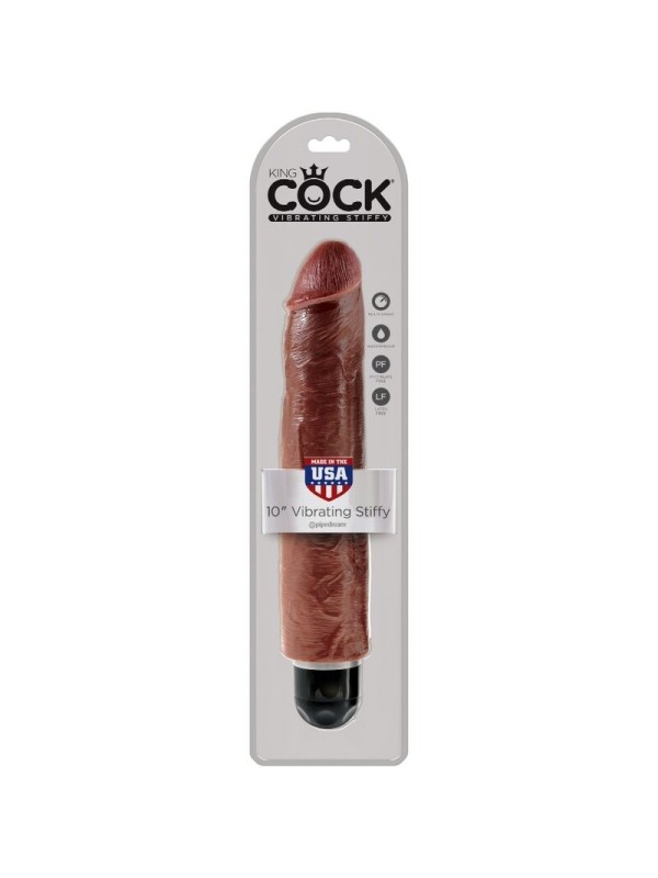 KING COCK - PENE REALISTICO VIBRADOR 25.6 CM MARRON