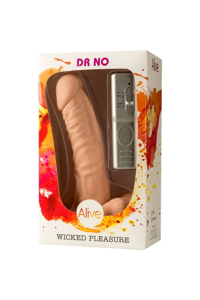 ALIVE - DR. NO PENE REALISTICO VIBRADOR 18 CM