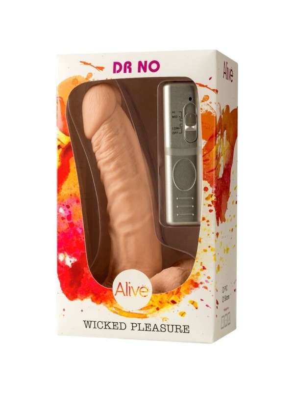 ALIVE - DR. NO PENE REALISTICO VIBRADOR 18 CM