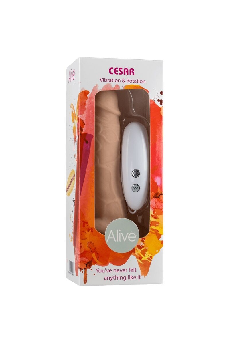 ALIVE - CESAR PENE REALISTICO VIBRADOR & ROTADOR 17.5 CM