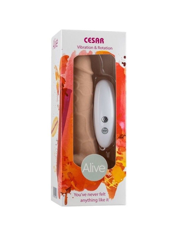 ALIVE - CESAR PENE REALISTICO VIBRADOR & ROTADOR 17.5 CM